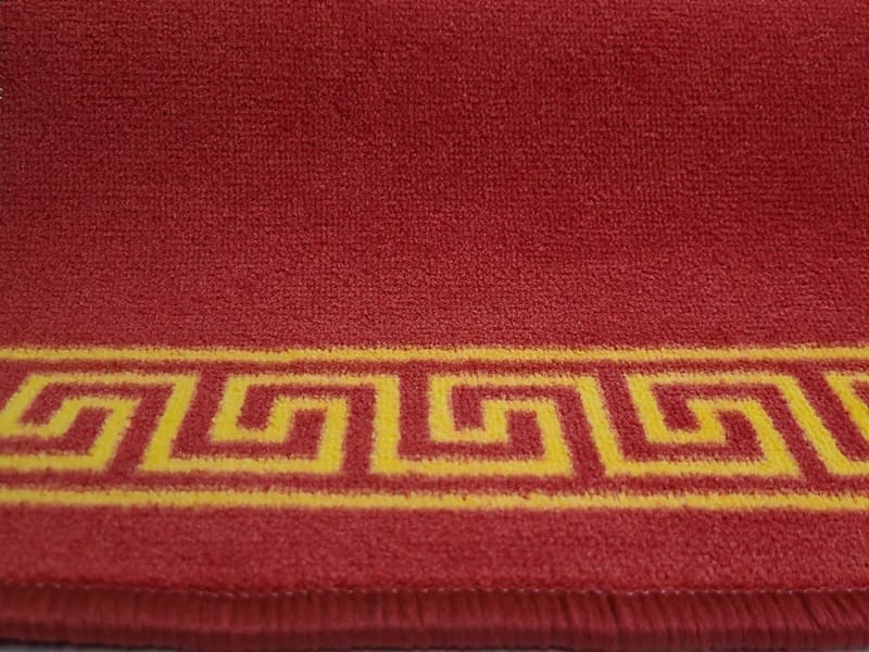 İzmir Kırmızı Halı — Bordürlü Meander Desen